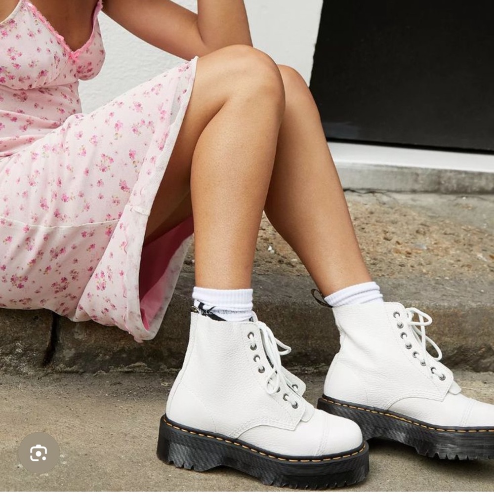 Dr. Martens White Combat Boots